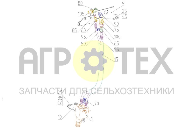 Гидрооборудование блока сепарирующего (161.09.34.530) (№65 на схеме)